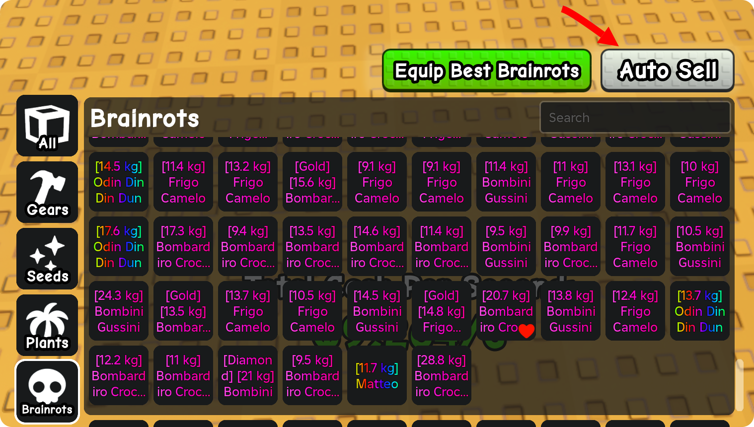Plants vs Brainrots — Open bag